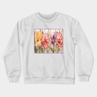 Iris Multicolor Color Watercolor Crewneck Sweatshirt